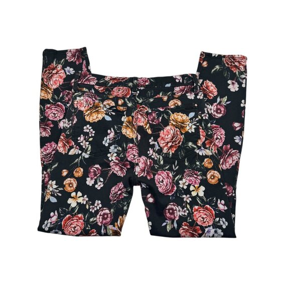 Jen7 7 All Mankind Romantic Floral Printed Ankle Skinny Pants Women's Size 4 - Picture 4 of 8